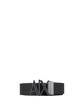 AX ARMANI U Cintura con fibbia logo NERO/MARRONE