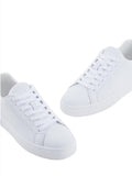 AX ARMANI U Sneakers basic in pelle bianco