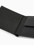 AX ARMANI U Portafoglio in ecopelle con tasca portamonete nero