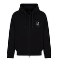 AX ARMANI U Felpa con zip e cappuccio nero