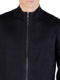 AX ARMANI U Cardigan full zip in misto viscosa BLU SCURO