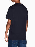 AX ARMANI U T-shirt con scritta laterale BLU SCURO