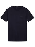 AX ARMANI U T-shirt con scritta laterale BLU SCURO