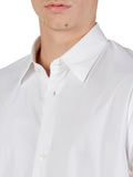 AX ARMANI U Camicia in cotone jacquard essential bianco