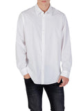 AX ARMANI U Camicia in cotone jacquard essential bianco