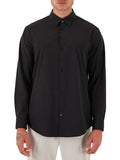 AX ARMANI U Camicia in cotone jacquard essential nero
