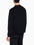 AX ARMANI U Maglioncino girocollo basic in msto lana nero