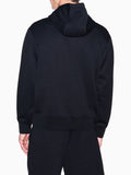 AX ARMANI U Felpa con cappuccio con ricamo logo nero