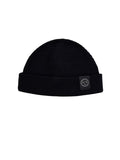 AX ARMANI U Cappellino zuccotto beanie patch logo BLU SCURO
