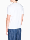 AX ARMANI U T-shirt basic piccolo logo bianco