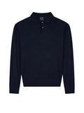 AX ARMANI U Polo in maglia manica lunga BLU SCURO