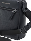 AX ARMANI U pochette a tracolla con loro in rilievo nero
