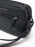AX ARMANI U Pochette a mano loghi nero