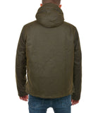 BARBOUR INTERNATIONAL Giubbotto con cappuccio kevlar cerato OLIVA