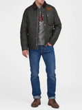 BARBOUR INTERNATIONAL Giacca in cotone cerato workers wax VERDE MILITARE