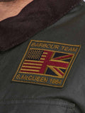 BARBOUR INTERNATIONAL Giacca in cotone cerato workers wax VERDE MILITARE