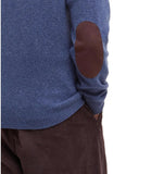 BARBOUR U Maglioncino girocollo essential patch INDIGO