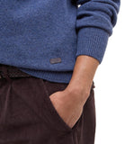 BARBOUR U Maglioncino girocollo essential patch INDIGO