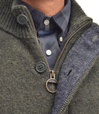 BARBOUR U Cardigan essential con zip e bottoni verde