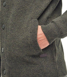 BARBOUR U Cardigan essential con zip e bottoni verde