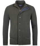 BARBOUR U Cardigan essential con zip e bottoni verde