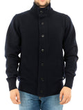 BARBOUR U Cardigan bottoni essential patch con zip NAVY