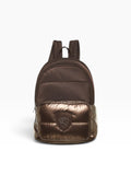 BLAUER ACC D Zaino trapuntato Wave 04 con tasca e logo glitter MARRONE SCURO