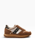 BLAUER CAL D Sneakers dettaglio laminato cognac