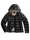 BLAUER D Piumino cappuccio Caroll NERO/BEIGE