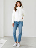 BLAUER D Piumino cappuccio Gloria bianco
