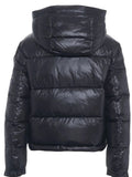BLAUER D Piumino cappuccio Gloria NERO/BEIGE