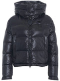 BLAUER D Piumino cappuccio Gloria NERO/BEIGE