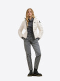 BLAUER D Piumino cappuccio Camelia onde bianco