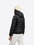 BLAUER D Piumino cappuccio Camelia onde NERO/BEIGE