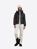BLAUER D Piumino cappuccio Camelia onde NERO/BEIGE