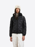 BLAUER D Piumino cappuccio Camelia onde NERO/BEIGE