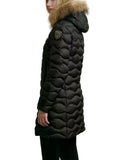 BLAUER D Piumino lungo Lynel NERO/BEIGE