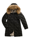 BLAUER D Piumino lungo Lynel NERO/BEIGE