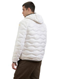 BLAUER U Piumino cappuccio Wave onde bianco