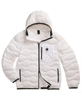 BLAUER U Piumino cappuccio Wave onde bianco