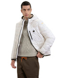 BLAUER U Piumino cappuccio Wave onde bianco