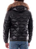 BLAUER U Piumino onde con pellicciotto nero