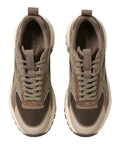 CK CALZ D PRE Sneakers hike runner ck stripe BEIGE SCURO