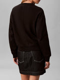 CK J D COL Felpa a v Terry woven label patch logo nero
