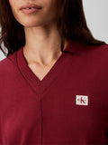CK J D COL Felpa a v Terry woven label patch logo BORDEAUX