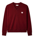 CK J D COL Felpa a v Terry woven label patch logo BORDEAUX