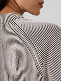 CK J D COL Maglioncino bicolor a coste mock neck nero