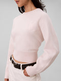 CK J D COL Maglioncino in misto lana raglan ROSA CHIARO