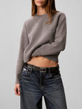 CK J D COL Maglioncino in misto lana raglan grigio