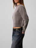 CK J D COL Maglioncino in misto lana raglan grigio